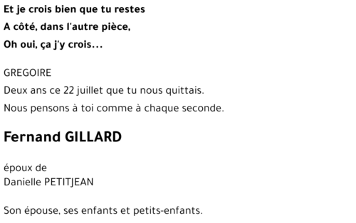 Fernand GILLARD