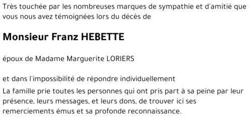 Franz HEBETTE