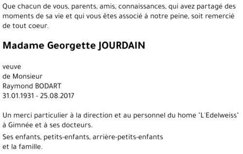 Georgette JOURDAIN