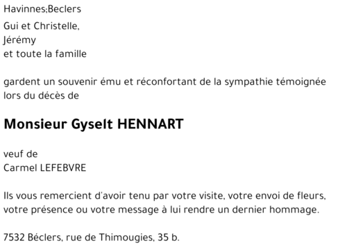 Gyselt HENNART