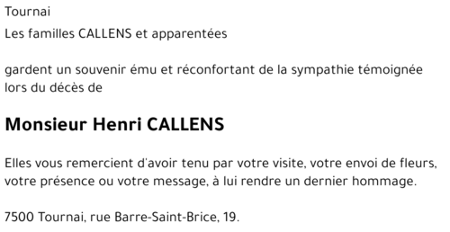 Henri CALLENS