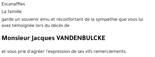 Jacques VANDENBULCKE