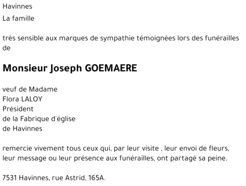Joseph GOEMAERE