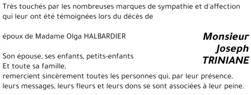 Joseph TRINIANE 