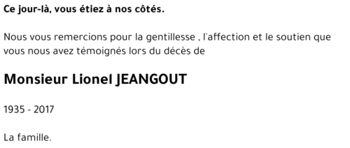 Lionel JEANGOUT