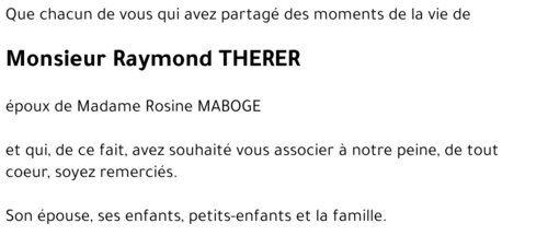 Raymond THERER