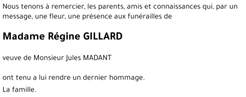 Régine GILLARD