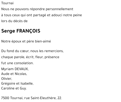 Serge FRANÇOIS