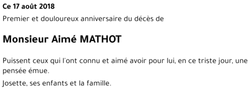 Aimé MATHOT