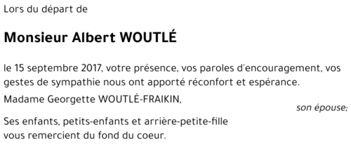 Albert WOUTLÉ