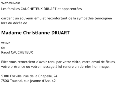 Christianne DRUART