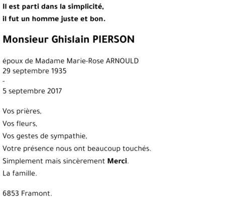 Ghislain PIERSON