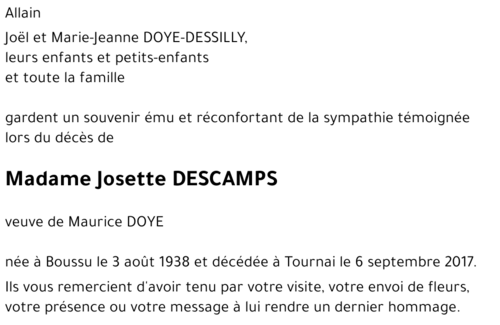 Josette DESCAMPS
