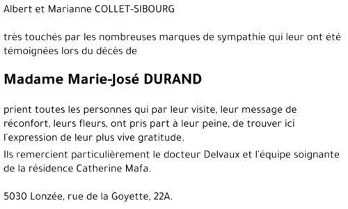 Marie-José DURAND
