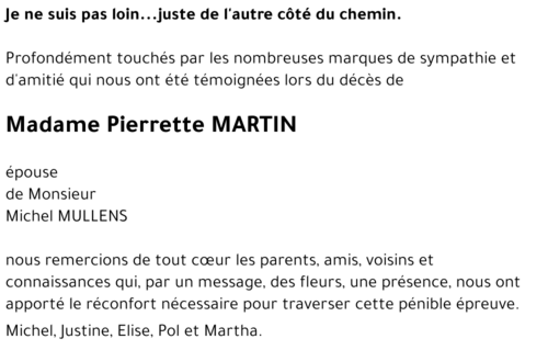 Pierrette MARTIN 