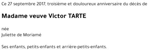 veuve Victor TARTE