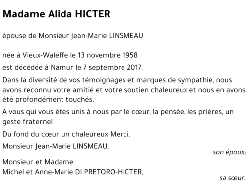 Alida HICTER