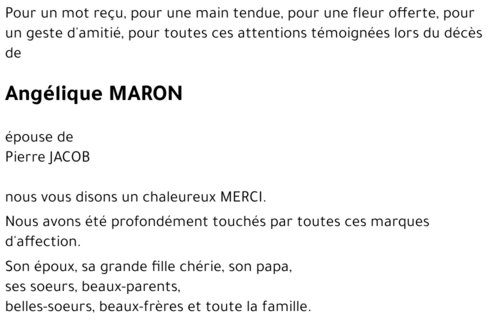 Angélique MARON