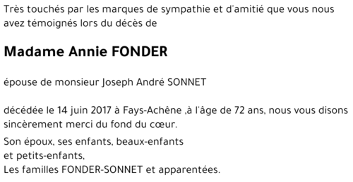 Annie FONDER