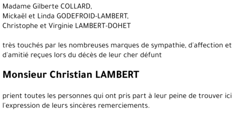 Christian LAMBERT