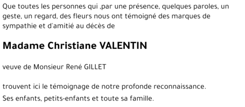 Christiane VALENTIN