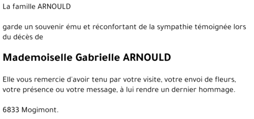 Gabrielle ARNOULD