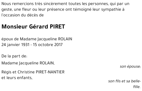 Gérard PIRET