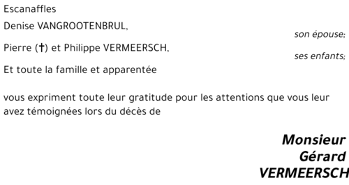 Gérard VERMEERSCH