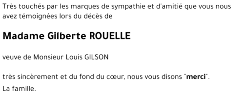 Gilberte ROUELLE