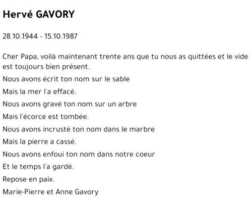 Hervé GAVORY