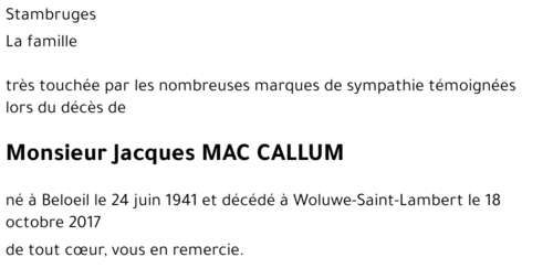 Jacques MAC CALLUM
