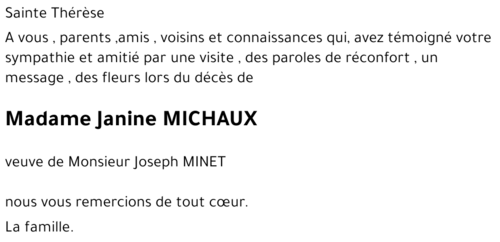 Janine MICHAUX