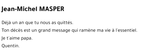 Jean-Michel MASPER