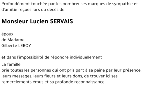 Lucien SERVAIS