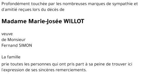 Marie-Josée WILLOT