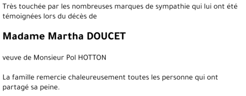 Martha DOUCET
