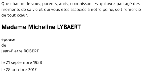 Micheline LYBAERT