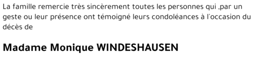 Monique WINDESHAUSEN