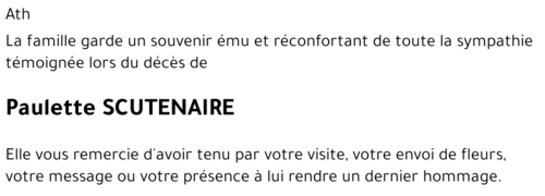 Paulette SCUTENAIRE