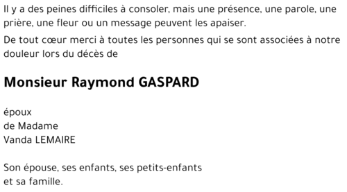 Raymond GASPARD