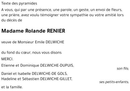 ROLANDE RENIER