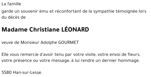 Christiane LÉONARD
