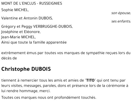 Christophe DUBOIS