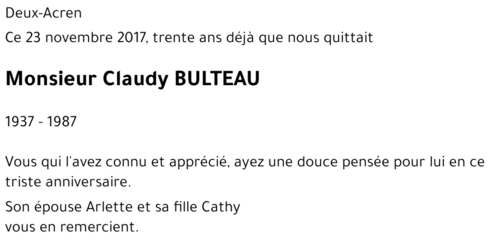 Claudy BULTEAU