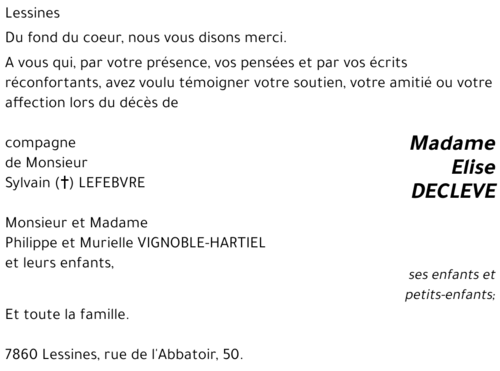 Elise DECLEVE