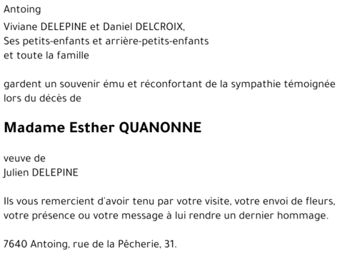 Esther QUANONNE