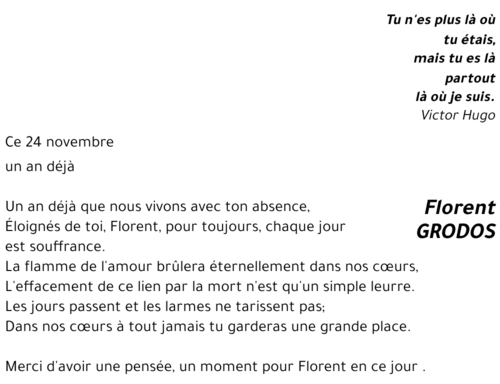 Florent GRODOS