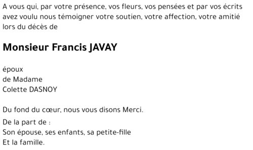 Francis JAVAY