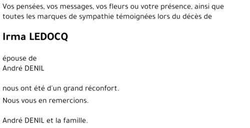 Irma LEDOCQ