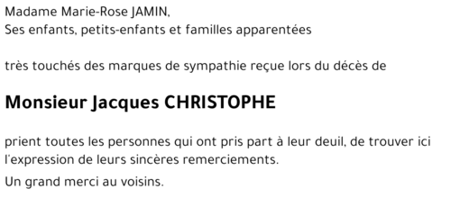 Jacques CHRISTOPHE